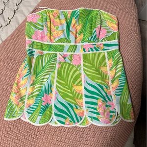 Vintage Lilly Pulitzer strapless top white label